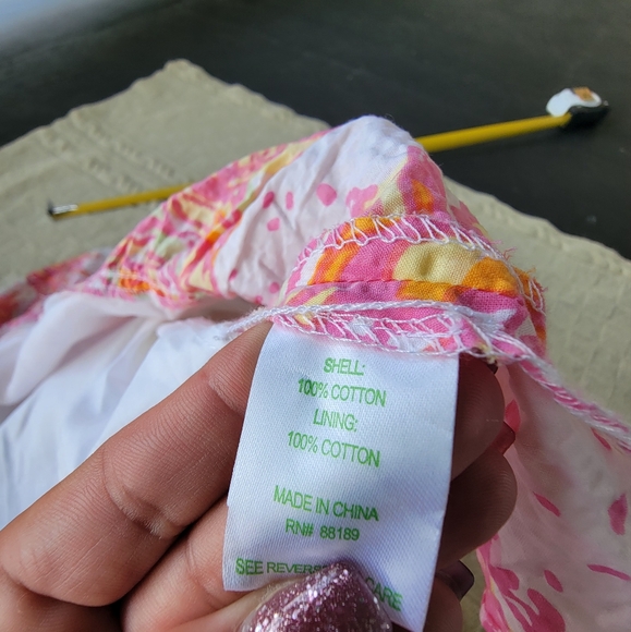 Lilly Pulitzer Elinor Strapless Drop Waist Dress size XS Conched Out Pink Orange - Picture 7 of 8